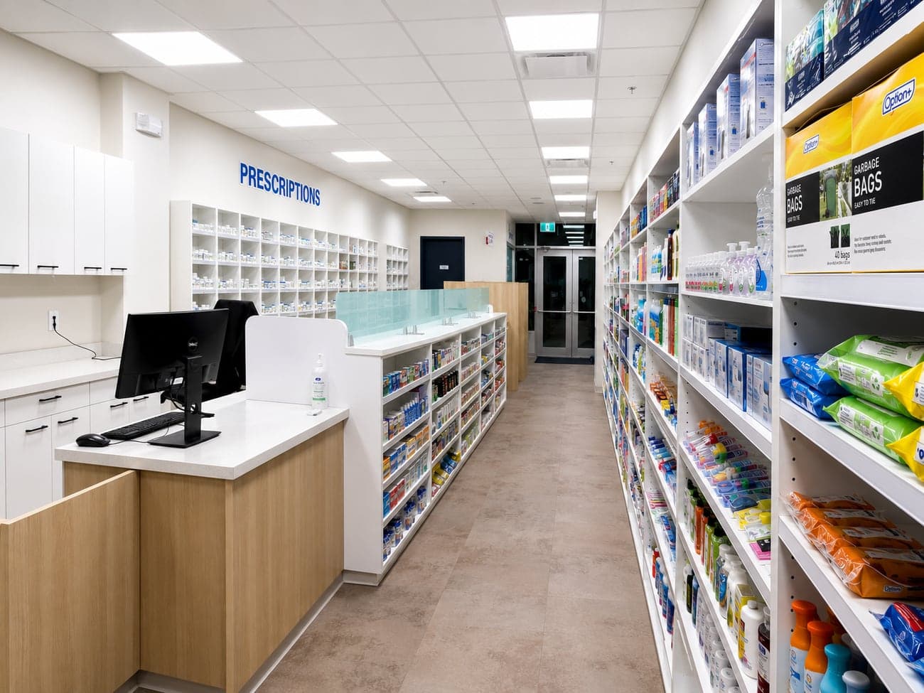 Bright, modern interior of Compassion Pharmacy