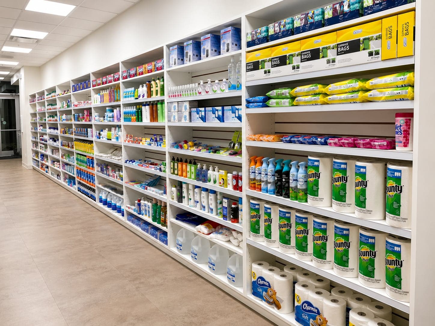 Pharmacy shelves
